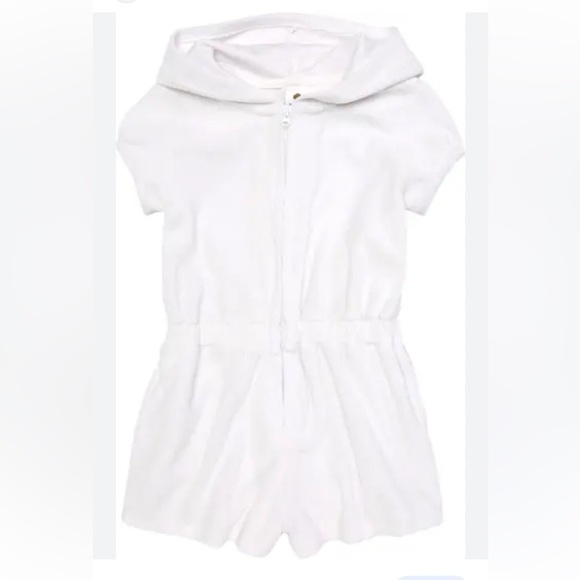 Tucker + Tate Other - Tucker + Tate Terry Cover Up Romper White Girls 3T Swimwear